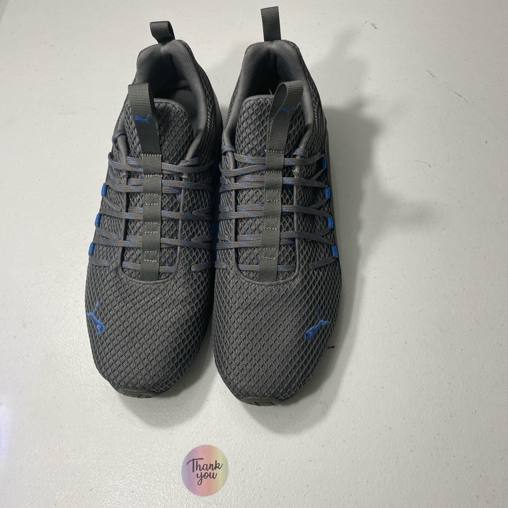 Puma Men's Gray and Blue Athletic Shoes Size 13 SB-35